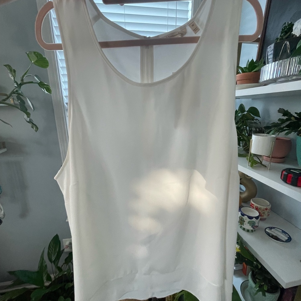 🆕Soft Surroundings White 1X Blouse Sleeveless